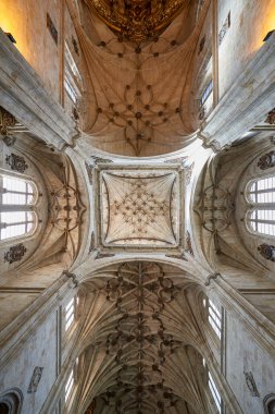 Convento de San Esteban, Salamanca, İspanya. Bir Dominik manastırı olan San Esteban Kongresi 1524 yılında Kardinal Juan Alvarez de Toledo 'nun girişimiyle inşa edilmiştir..