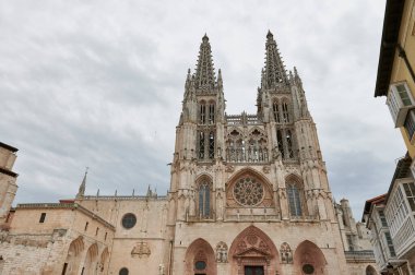 Burgos Katedrali 'nin dış görünüşü, Castilla y Leon, İspanya
