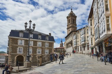 Calle San Vicente Aldapa, Vitoria, Gasteiz, Alava, Bask Ülkesi, Euskadi, Euskal Herria, İspanya.