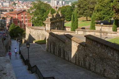 Calzadas de Mallona Mallona kaldırımı, Bilbao, Biscay, Bask Ülkesi, Euskadi, Euskal Herria, İspanya, Avrupa.