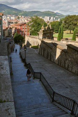Calzadas de Mallona Mallona kaldırımı, Bilbao, Biscay, Bask Ülkesi, Euskadi, Euskal Herria, İspanya, Avrupa.