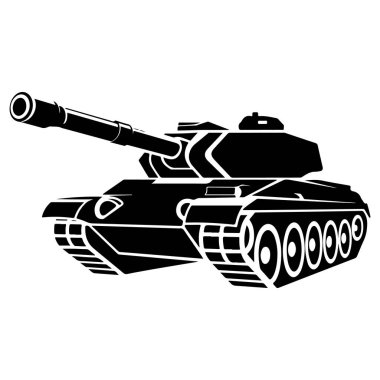 Askeri tank. Basit resimleme