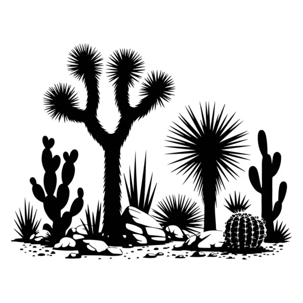 Kaktüsün vektör silueti.