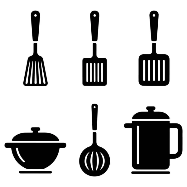 Mutfak gereçleri vektör simgesi seti