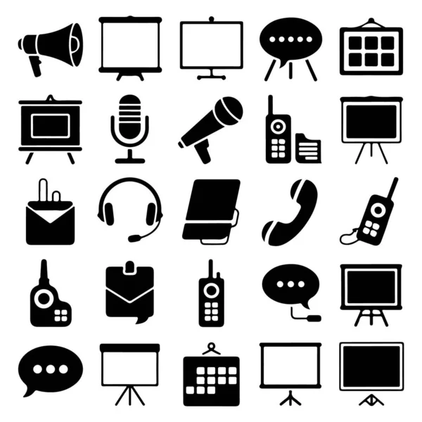 Televizyon Icons set, basit tarzı