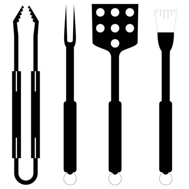 Mutfak gereçleri simgesi, basit tasarım çizimi