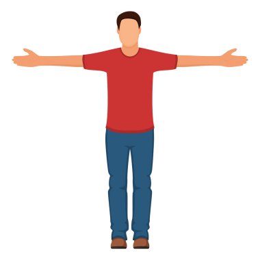 Kollarını kaldırmış erkek eller.