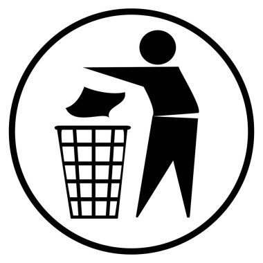 Çöp Kutusu simgesine, basit vektör çizim