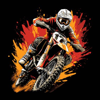 Motosiklet sürücüsü hareket halinde. spor ve spor motosiklet konsepti