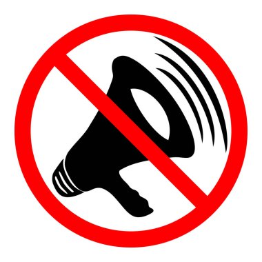 Meghorn hoparlörü. Basit simge