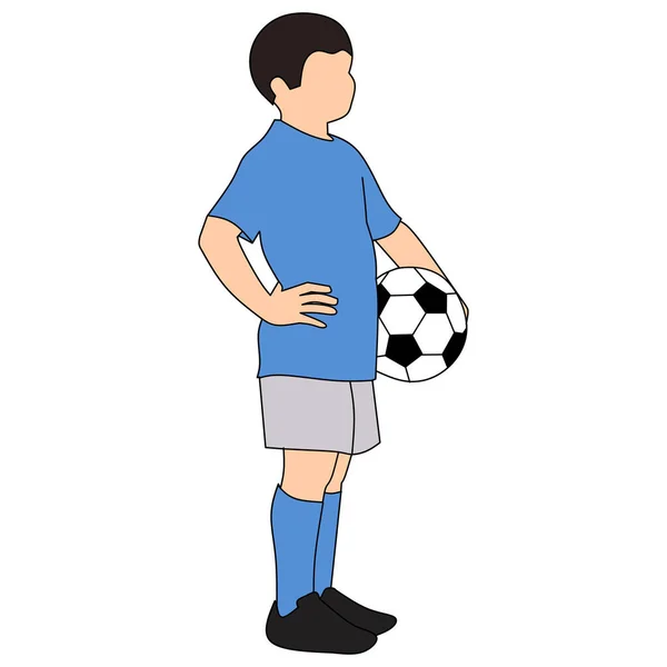 Mavi şortlu futbolcu