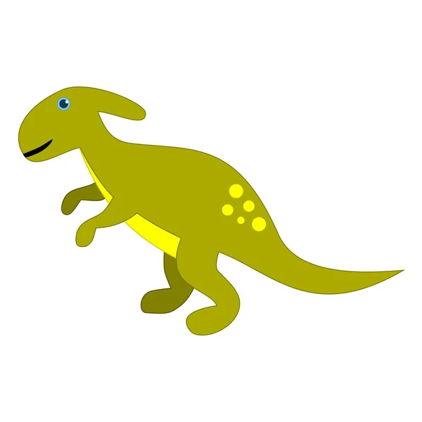 İzole edilmiş arkaplanda dinozorun vektör çizimi.