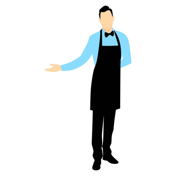 Üniformalı garson vektörü