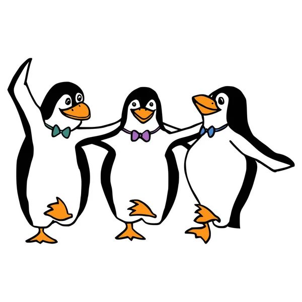 Penguen ve penguen, vektör çizimi