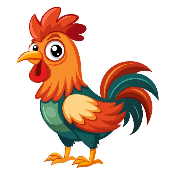 Horoz horozu çizgi film illüstrasyonu