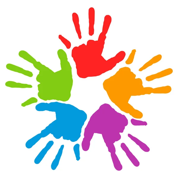 Renkli el izi vektör kümesi.