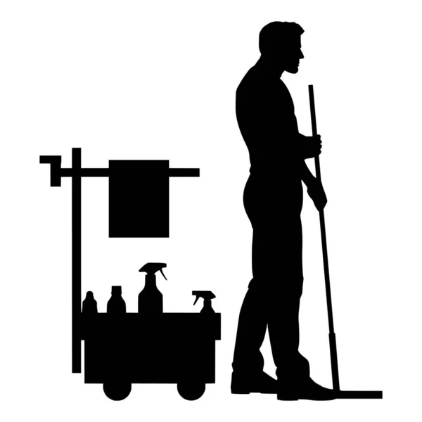 bir el arabası ile adam