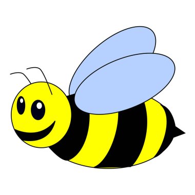 Arı, illüstrasyon, beyaz arka plan üzerinde vektör.