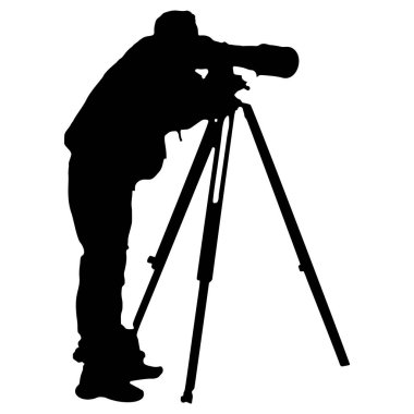 bir fotoğrafçı silüeti