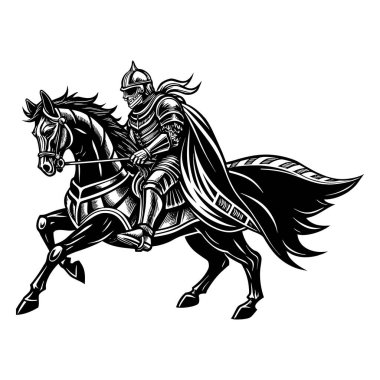 ata binme siyah-beyaz vektör çizimi