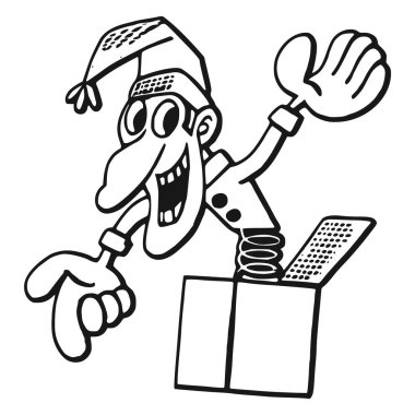 Yetenekli bir adamın karikatür çizimi..