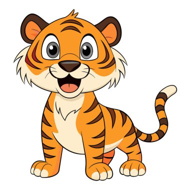 Karikatür Kaplanı 'nın Vektör İllüstrasyonu