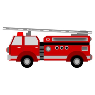 İzole edilmiş itfaiye aracı ikonu. vektör çizimi tasarımı
