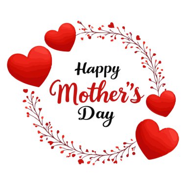 Kalpli Zarif Anneler Günü Çelengi Tasarımı