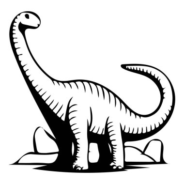 Şirin bir karikatür dinozorunun vektör çizimi