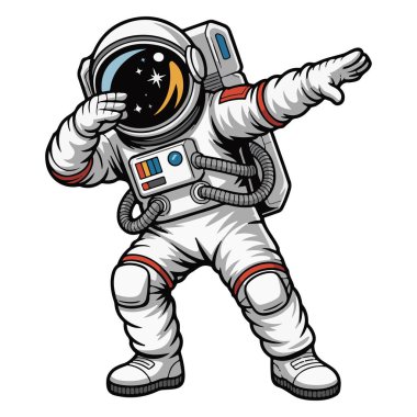 Uzayda astronot, vektör sanatı