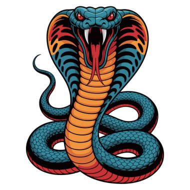 Çizgi film yılanının vektör çizimi