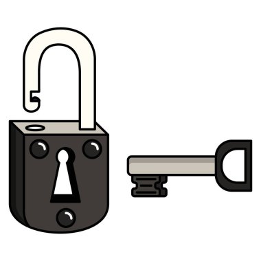 kilit ve asma kilit ikon vektör çizimi