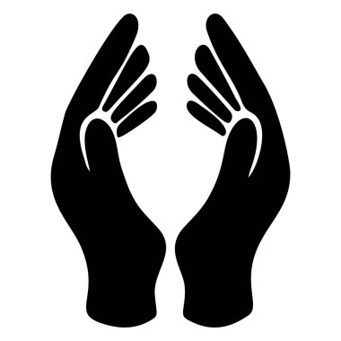 Bir adamın ellerinin vektör çizimi