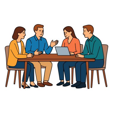 Ofiste çalışan iş adamları