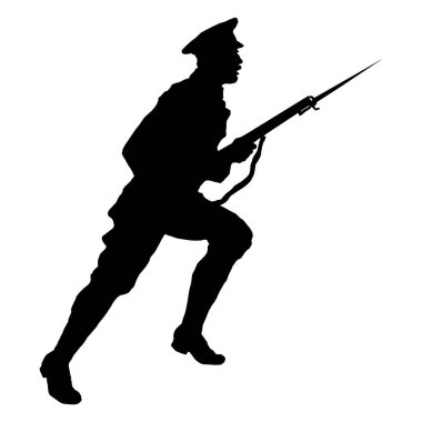 Tüfekli asker silueti