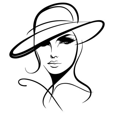 Şapkalı Kız güzel moda