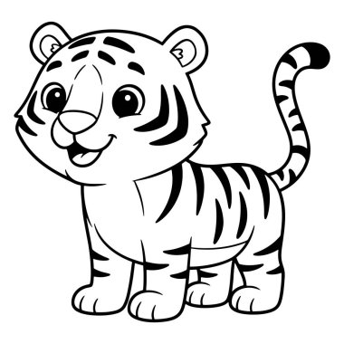 Şirin Kaplan hayvan çizgi film vektör çizimi