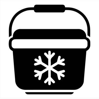 kar kovası vektör simgesi