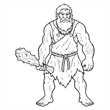 Viking çizgi filminin vektör çizimi