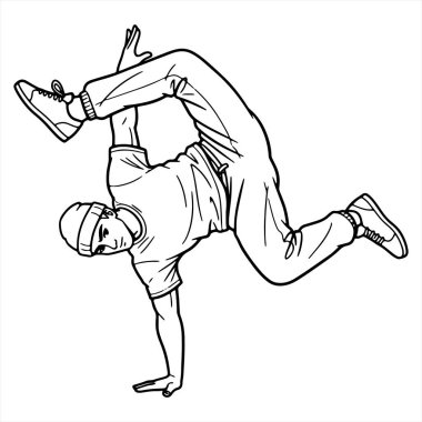 Egzersiz yapan bir erkeğin vektör çizimi