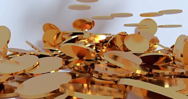 Arkaplanda altın para damlası