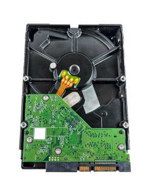 HDD Sabit Sürücüsü Beyaz Arkaplanda Baş Aşağı