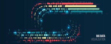 Connection structure. Data array visual concept for website. Big data connection complex. Big data visualization banner. Abstract background with lines array and binary code. clipart svg vector 