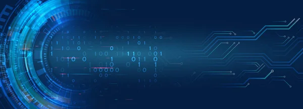 Geniş Siber Güvenlik İnternet ve ağ konsepti. Soyut küresel bilim kurgu kavramı. Mavi arka planda dijital internet iletişimi. Çeşitli teknolojik elementlere sahip yüksek teknoloji vektör çizimi.