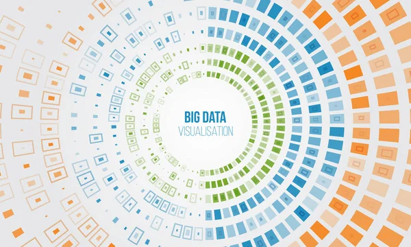 Gran Visualización Big Data Concepto Análisis Información Información Flujo Abstracta — Archivo Imágenes Vectoriales