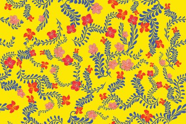 Oriental Çiçeksiz Şam desenli, nakışlı, Hint tarzı. Sanat süsü baskısı. Halı, kapak, duvar kağıdı, ambalaj, kumaş, giysi tasarımı.