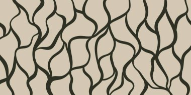   Bilimsel veya sanatsal kullanım için ideal, ağaç kökleri veya nöral ağlara benzeyen karmaşık siyah ve bej soyut dallanma deseni