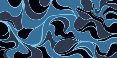 Mavi tonlarda desenli dalgalı arkaplan