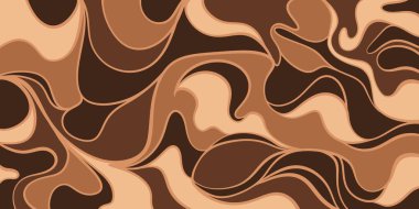 Kahverengi ve bej renkte kompleks organik desen