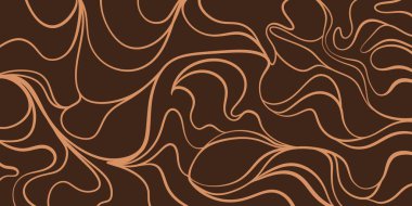 İnce soyut çizgilerle koyu kahverengi arkaplan